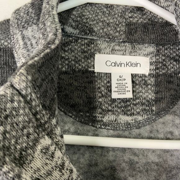 Calvin Klein Gray Plaid Zipper Jacket - Picture 8 of 10